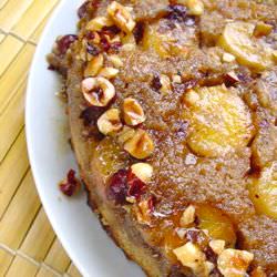 Upside Down Hazelnut Banana Cake