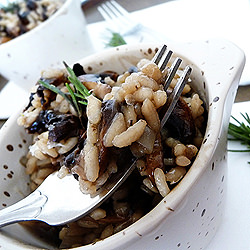 Balsamic Roasted Mushroom Risotto