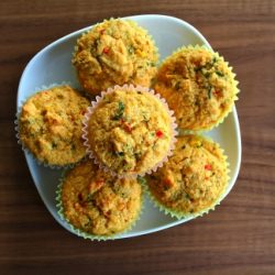 Savory Corn And Pepper Muffins