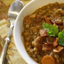 Lentil Stew with Smoked Sausage