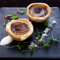 White Onion and Pecorino Tarts