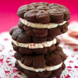 Chocolate Peppermint Spritz Cookies