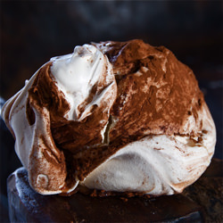 Giant Cocoa and Cinnamon Meringues