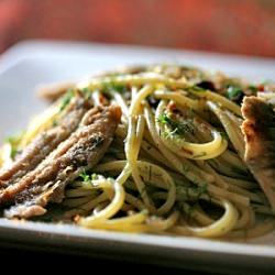 Spaghetti with Fresh Anchovies