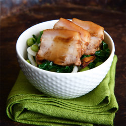 Belly of Pork, Soy Beans and Udon