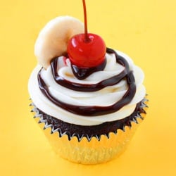 Banana Split Cupcakes