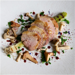 Pheasant with Leeks, Wild Mushrooms