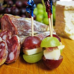 Salame, Goat Cheese, and Grape