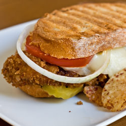 Breaded Pork Tenderloin Panini