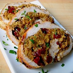 Cranberry Walnut Stuffed Pork Loin