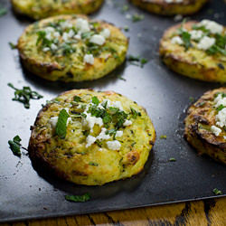 Potato Courgette & Feta Cakes w/Mint