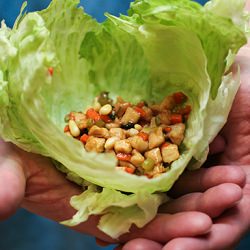 Chicken Soong in Lettuce Wraps