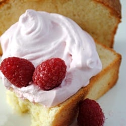 Pound Cake with Raspberry Cream