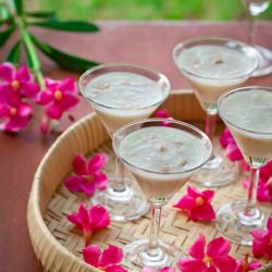 Tender Coconut and Lychee Pudding