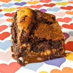 Caramel & Lemon Chevre Brownies
