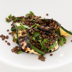 Green Lentil & BBQ Zucchini Salad