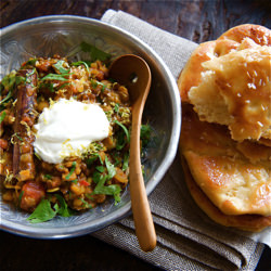 Makhani Dal and Peswari Naan