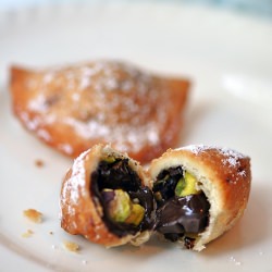 Chocolate and Pistachio Fritters