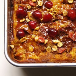 Bread Pudding with a Jammy Glaze