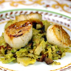 Scallops and- Brussels Sprouts Hash