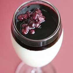 Panna Cotta with Red Wine Sauce