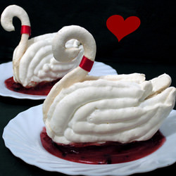 Meringue Swans for Valentine’s Day
