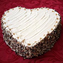 Triple Butterscotch Heart Cake