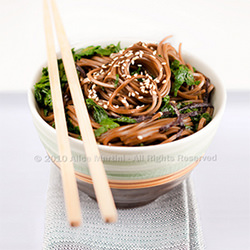 Chard and Spinach Soba