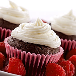 Dark Chocolate Raspberry Cupcakes