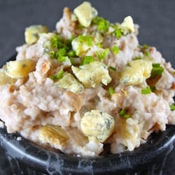 Fennel and Stilton Smashed Potatoes