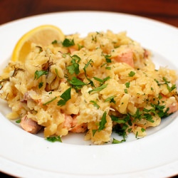 Salmon, Lemon, and Dill with Orzo