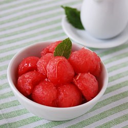 Watermelon Salad with Rose and Mint