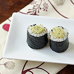 Leftover Edamame Dip Sushi