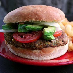 Roasted Vegetable Black Bean Burger