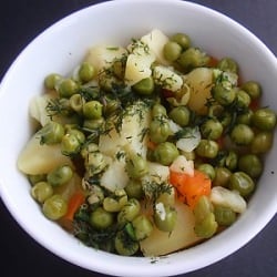 Potato Pea Stew (in Bulgarian)