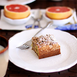 Rhubarb Crumb Coffee Cake