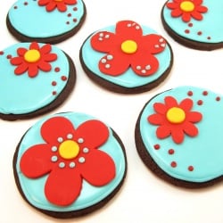 Red and Blue Chocolate Cookies