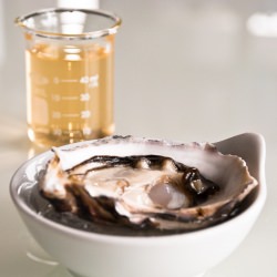 Kimchi Consomme with Oysters