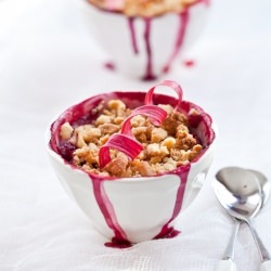 Rhubarb & Red Berry Crumbles