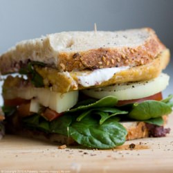 Olive Tempeh Vegan Sandwich