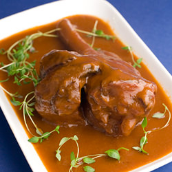 Lamb Shanks Braised in Red Wine