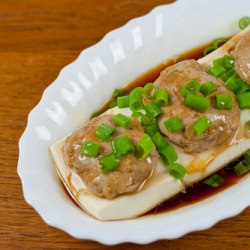 Steamed Tofu with Pork Mince