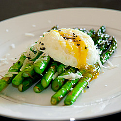 Roasted Asparagus with Poached Egg