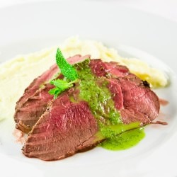 Quick Roast Lamb with Mint Sauce