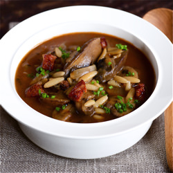 Mushroom  Chorizo Minestrone Soup