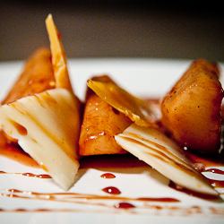 Poached Pear, Cheese, & Pomegranate