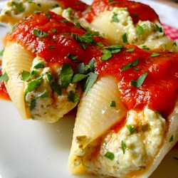 Pesto Cheese Stuffed Shells