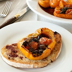 Tuscan Roasted Pepper Bruschetta
