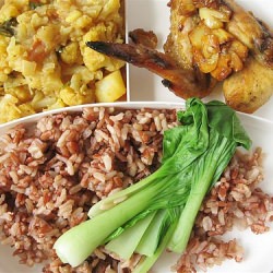 Rice, Roasted Chicken, Vegetables