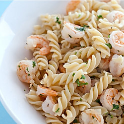 Lemon Pepper Shrimp with Fusilli